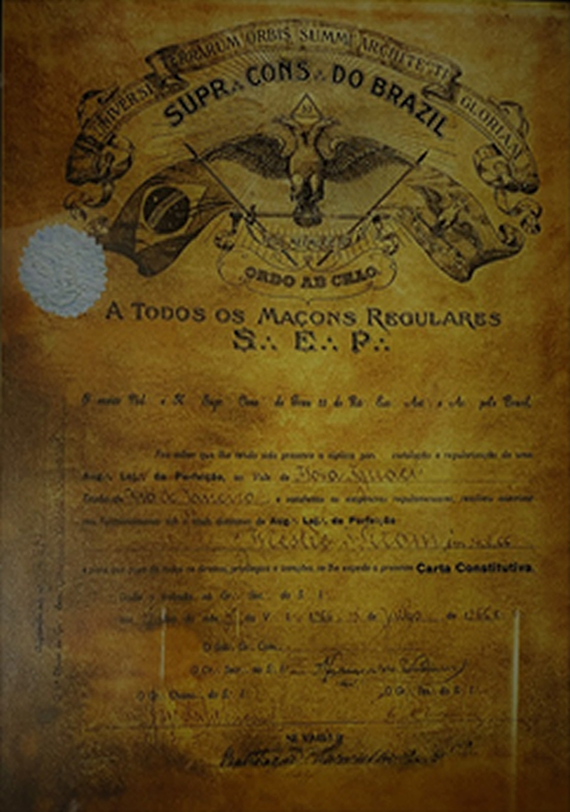 Carta Constitutiva Augusta Loja de Perfeição Mestre Hiram